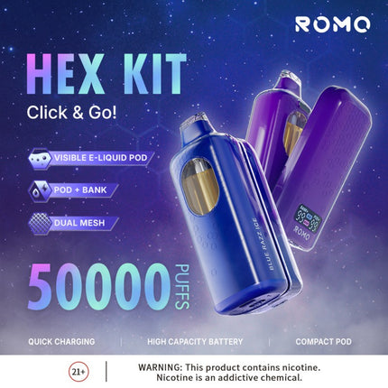 Romo Hex Pod Full Kit Disposable 5%
