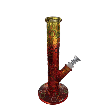 10" Multi Color Circle Water Pipe - Virginia Vapes & Tobacco