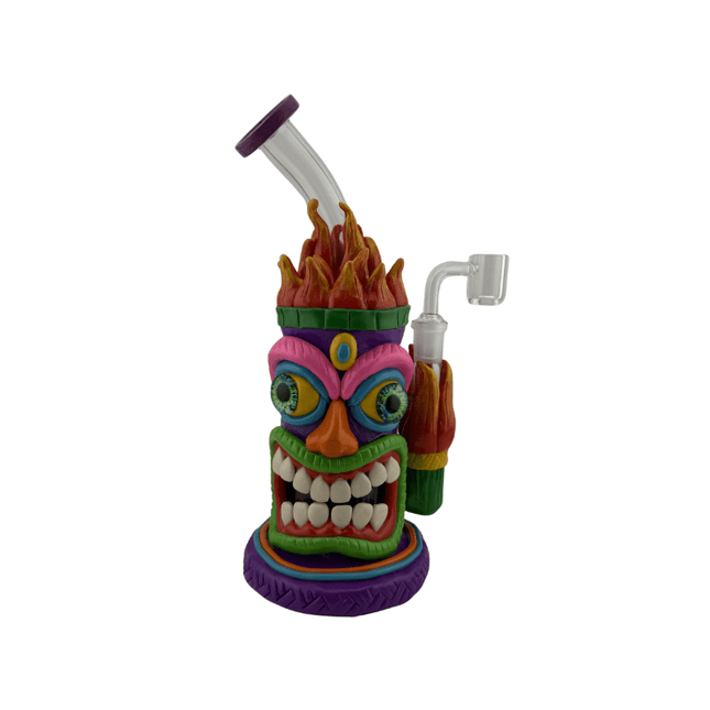 10" Tiki Flame Water Pipe Rig - Virginia Vapes & Tobacco