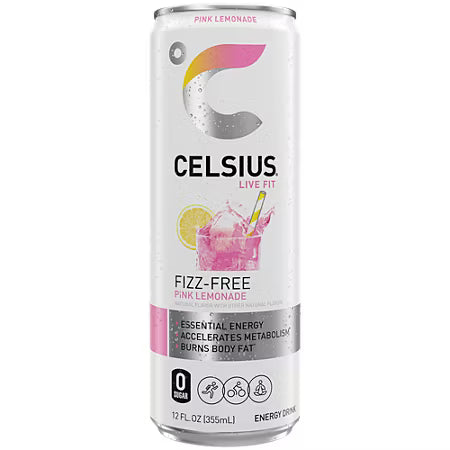 Celsius Fizz Free Energy Drink 12 OZ Pink Lemonade