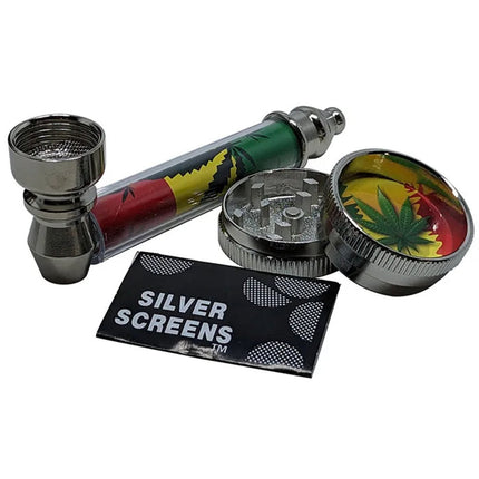 3" Metal Hand Pipe & Grinder Combo - Virginia Vapes & Tobacco