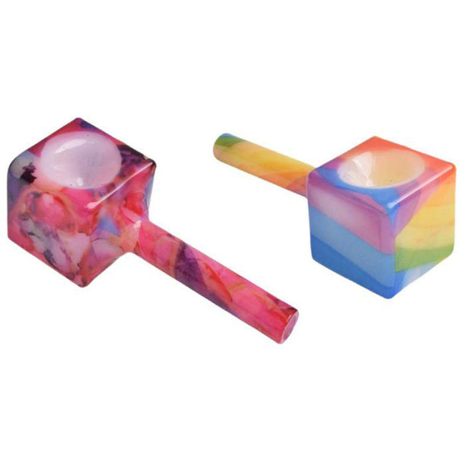 4" Cube Hand Pipe - Virginia Vapes & Tobacco