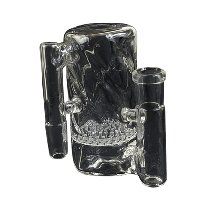 4" High Grade Honeycomb Ash Catcher 14F - 14M 90 Degree - Virginia Vapes & Tobacco