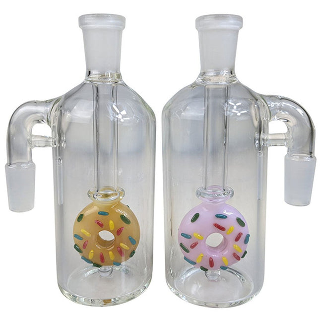 5" Donut Perc Ash Catcher 14F - 14M 90 Degree - Virginia Vapes & Tobacco
