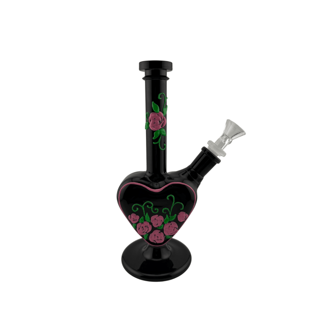 9" Heart Waterpipe - Virginia Vapes & Tobacco