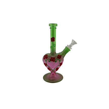 9" Heart Waterpipe - Virginia Vapes & Tobacco