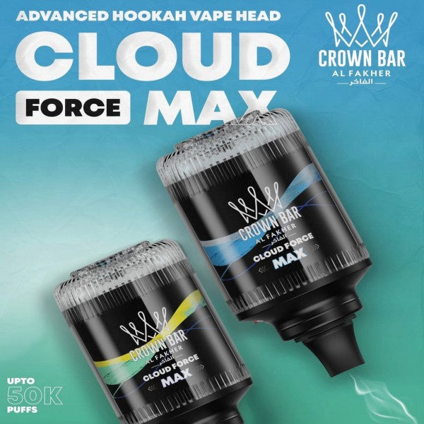 Al Fakher Crown Bar Cloud Force Max 50K Disposable E-Hookah Head 5mg