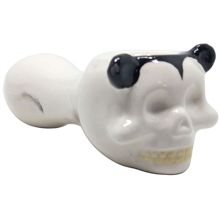 5" Ceramic Skull Spoon Hand Pipe