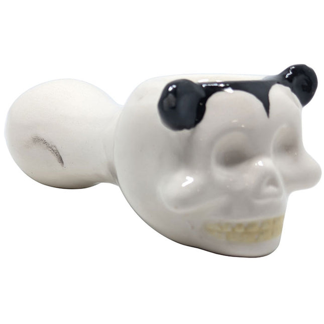 5" Ceramic Skull Spoon Hand Pipe