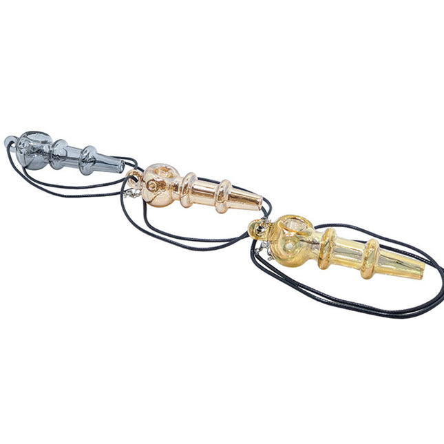 4" Electro Plated Spoon Necklace Hand Pipe