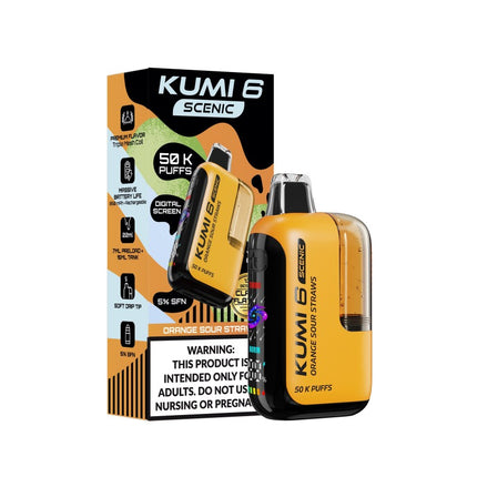 Kumi 6 Scenic SFN 5% Disposable Orange Sour Straws