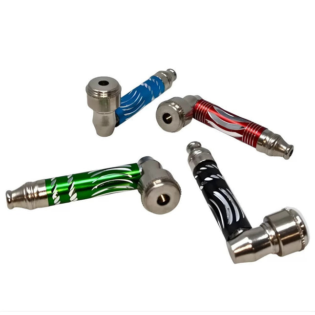 Diamond Cut Assorted Metal Hand Pipe