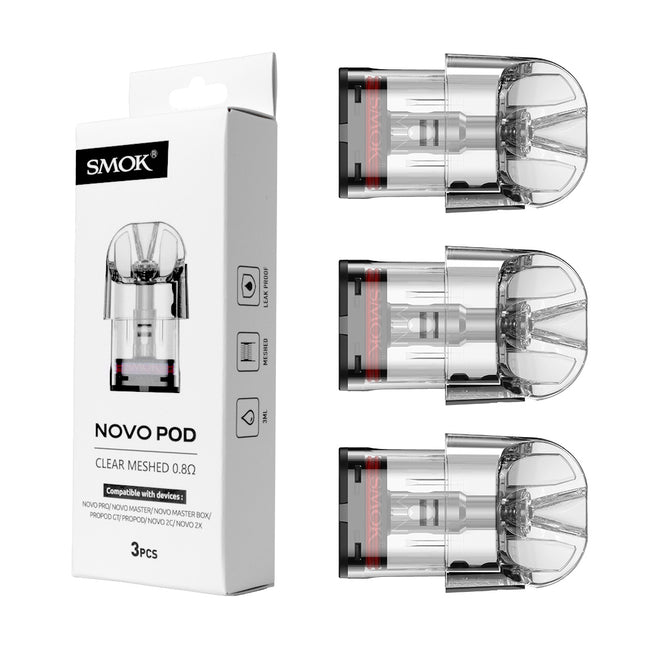 Smok NOVO Pods 3pk Clear Meshed 0.8