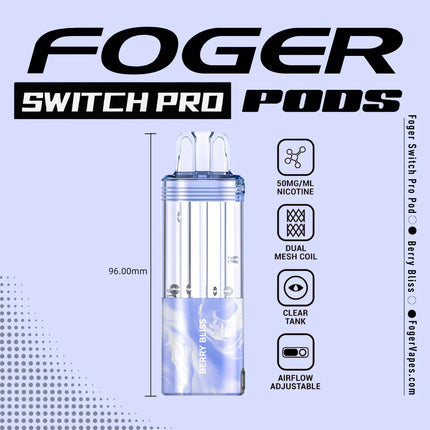 Foger Switch Pro Disposable POD ONLY Berry Bliss