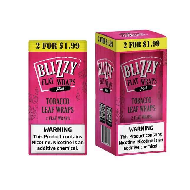 Blizzy Flat Wraps 2pk Pink - Virginia Vapes & Tobacco