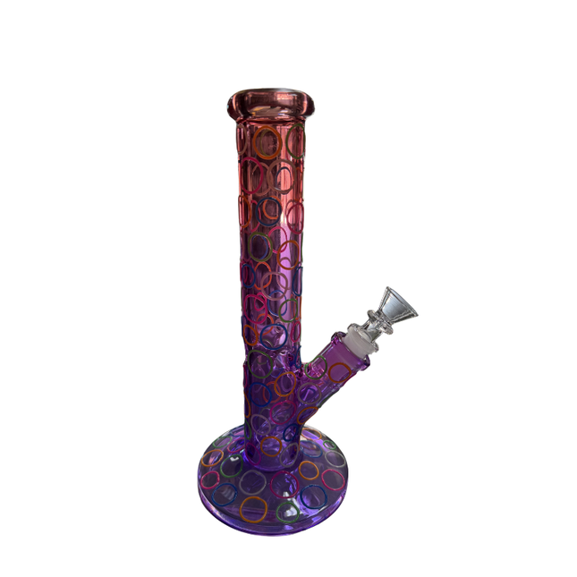 10" Multi Color Circle Water Pipe