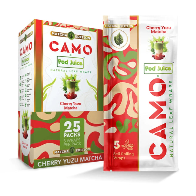 Camo X Pod Juice Narural Wraps Cherry Yuzu Matcha - Virginia Vapes & Tobacco