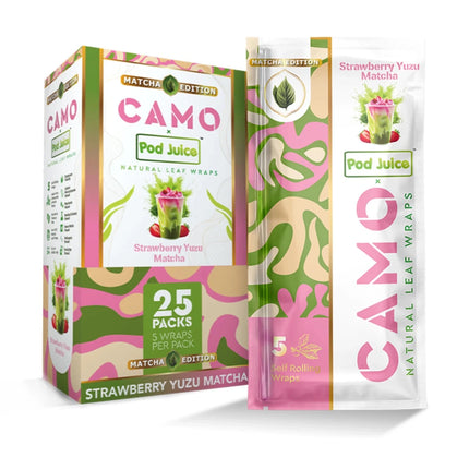 Camo X Pod Juice Narural Wraps Strawberry Yuzu Matcha - Virginia Vapes & Tobacco