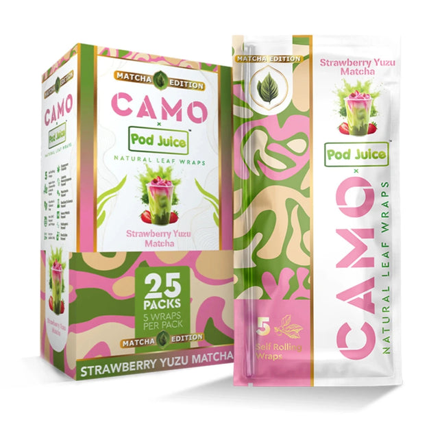 Camo X Pod Juice Narural Wraps Strawberry Yuzu Matcha - Virginia Vapes & Tobacco
