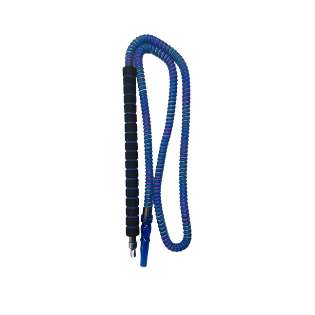 Cushioned Handle Hookah Hose blue