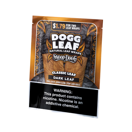 Dogg Leaf Flat Wraps Dark Leaf - Virginia Vapes & Tobacco