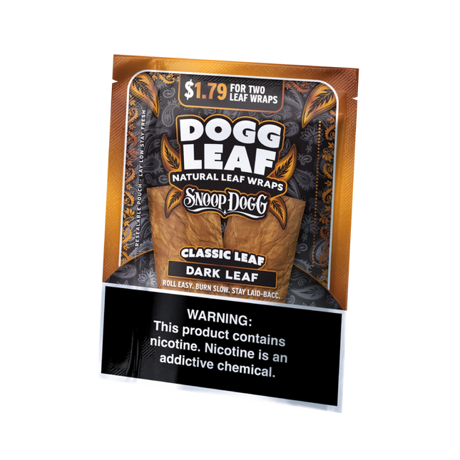 Dogg Leaf Flat Wraps Dark Leaf - Virginia Vapes & Tobacco