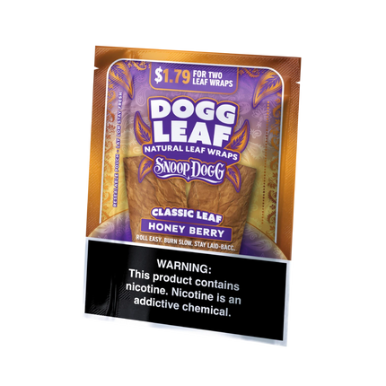 Dogg Leaf Flat Wraps Honey Berry - Virginia Vapes & Tobacco