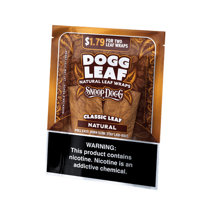 Dogg Leaf Flat Wraps Natural - Virginia Vapes & Tobacco
