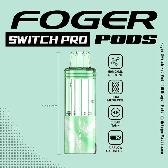 Foger Switch Pro Disposable POD ONLY Dragon Melon