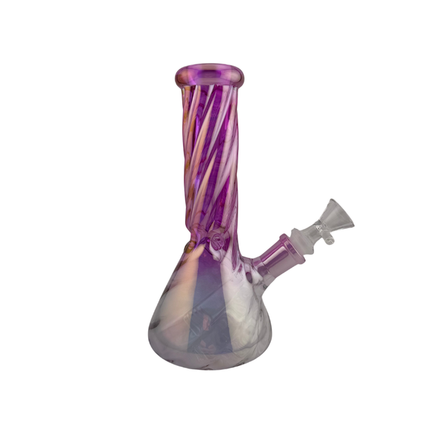 8" Electoplated Bicolor Beaker Water Pipe
