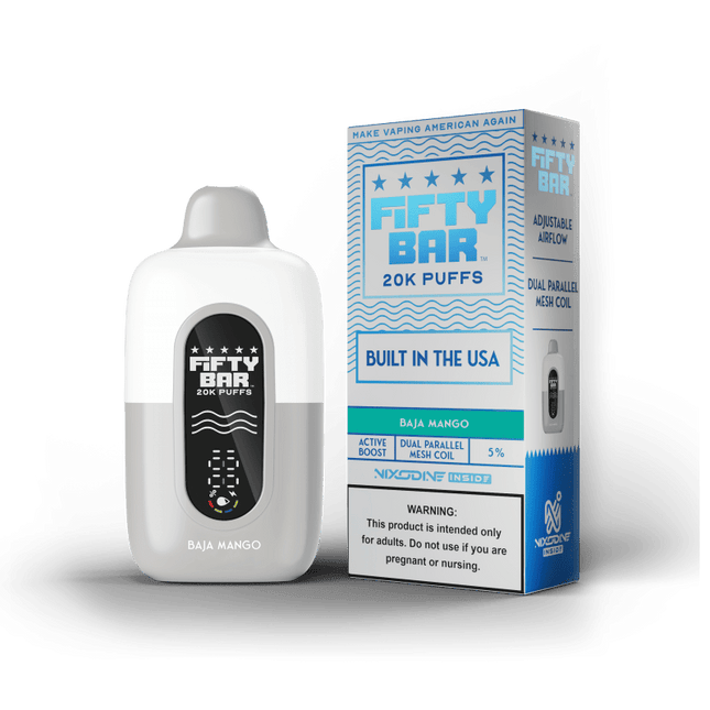 Fifty Bar Nixodine Disposable Baja Mango - Virginia Vapes & Tobacco