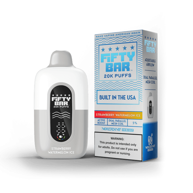 Fifty Bar Nixodine Disposable Strawberry Watermelon Ice - Virginia Vapes & Tobacco