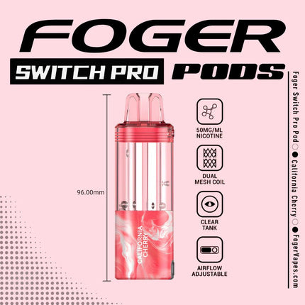 Foger Switch Pro Disposable POD ONLY California Cherry - Virginia Vapes & Tobacco