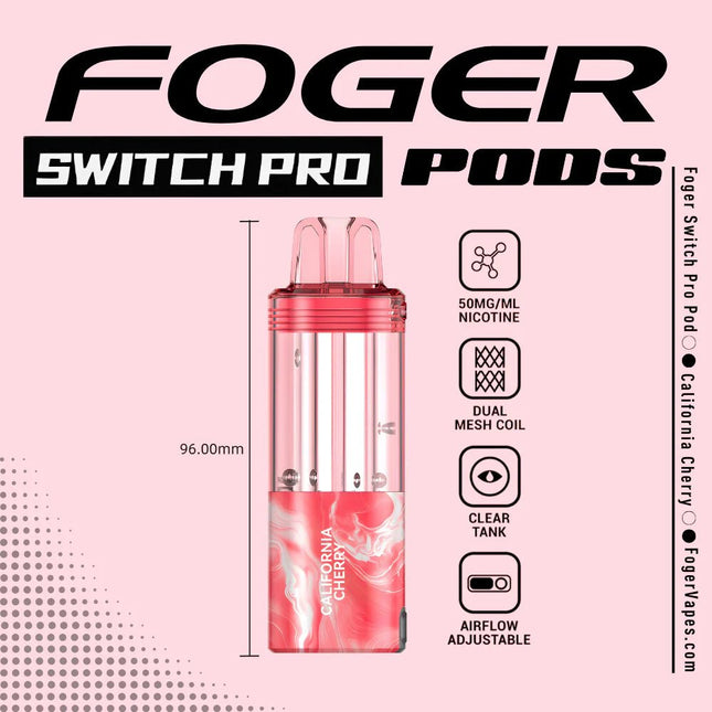 Foger Switch Pro Disposable POD ONLY California Cherry - Virginia Vapes & Tobacco