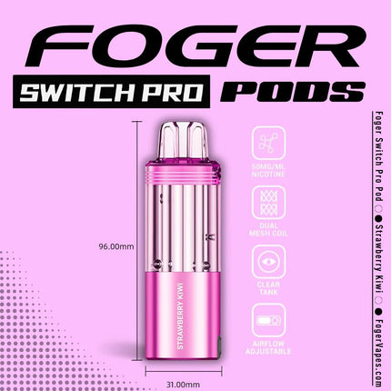 Foger Switch Pro Disposable POD ONLY Strawberry Kiwi - Virginia Vapes & Tobacco