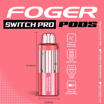 Foger Switch Pro Disposable POD ONLY Strawberry Watermelon - Virginia Vapes & Tobacco