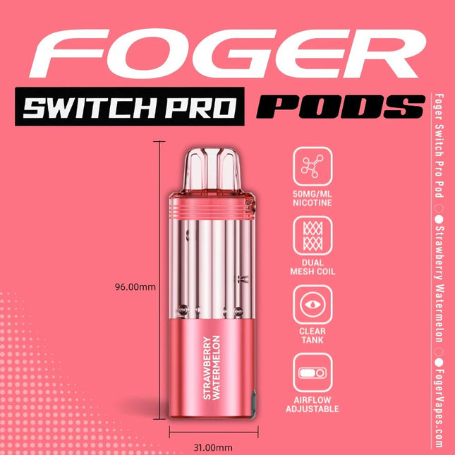 Foger Switch Pro Disposable POD ONLY Strawberry Watermelon - Virginia Vapes & Tobacco