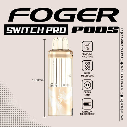 Foger Switch Pro Disposable POD ONLY Vanilla Ice Cream - Virginia Vapes & Tobacco