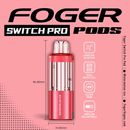 Foger Switch Pro Disposable POD ONLY Watermelon Ice - Virginia Vapes & Tobacco