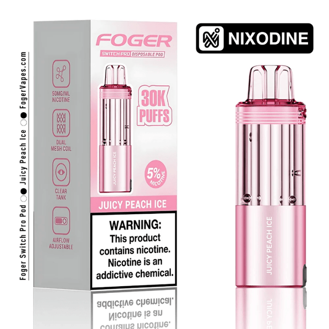 Foger Switch Pro Nixodine POD ONLY Juicy Peach Ice - Virginia Vapes & Tobacco