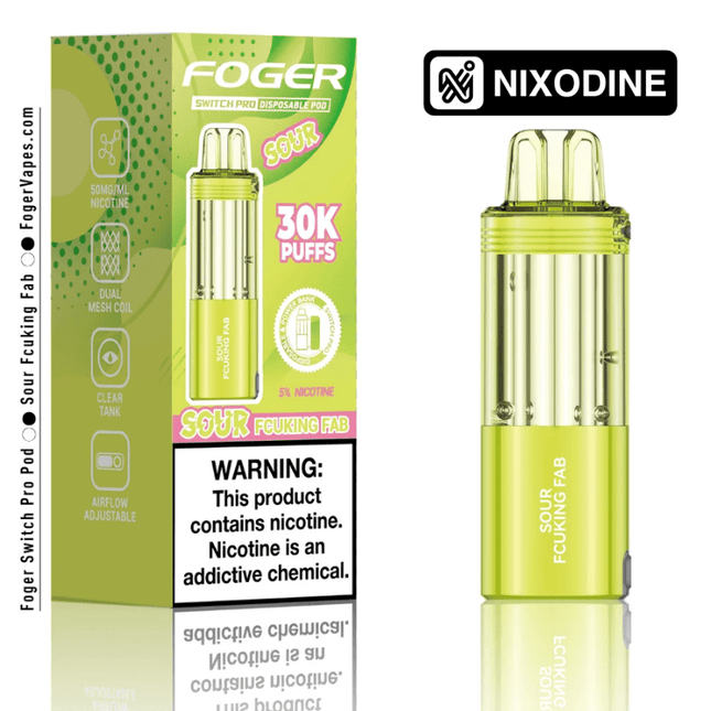 Foger Switch Pro Nixodine POD ONLY Sour Fcuking Fab - Virginia Vapes & Tobacco