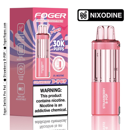 Foger Switch Pro Nixodine POD ONLY Strawberry B - Pop - Virginia Vapes & Tobacco