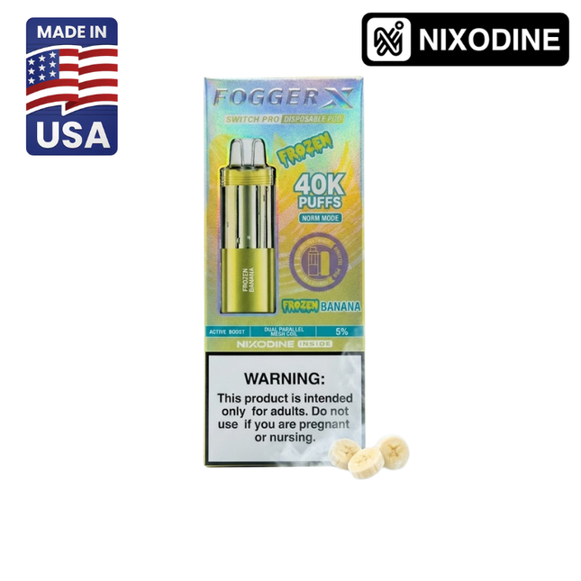 Fogger X Switch Pro POD ONLY Frozen Banana - Virginia Vapes & Tobacco