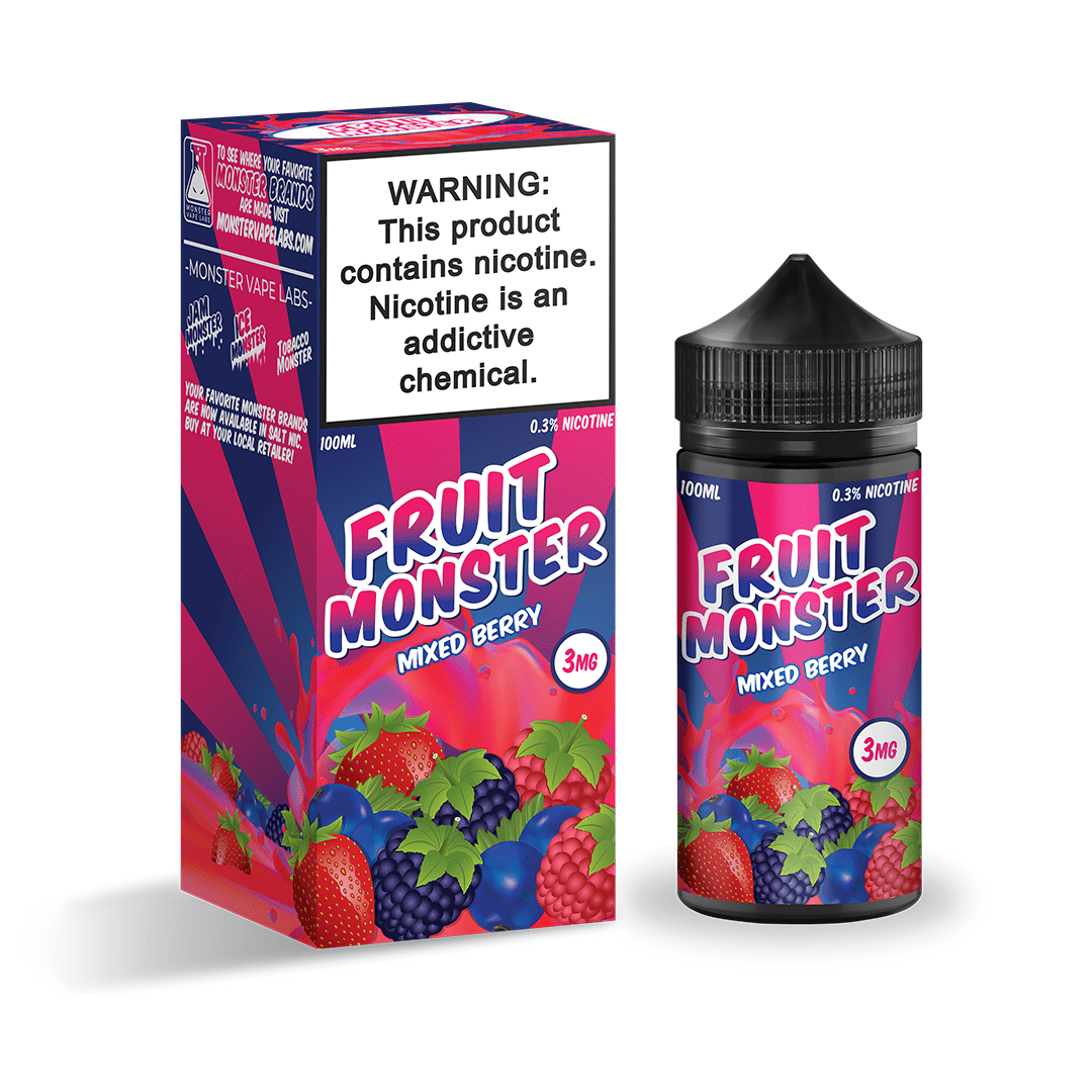Fruit Monster Mixed Berry 100ml | Premium 4-Berry Blend E-Liquid Fruit Monster Mixed Berry 100ml | Premium 4-Berry Blend E-Liquid