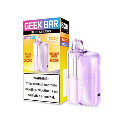 Geek Bar Mate Kit Disposable 60k Blue Straws - Virginia Vapes & Tobacco