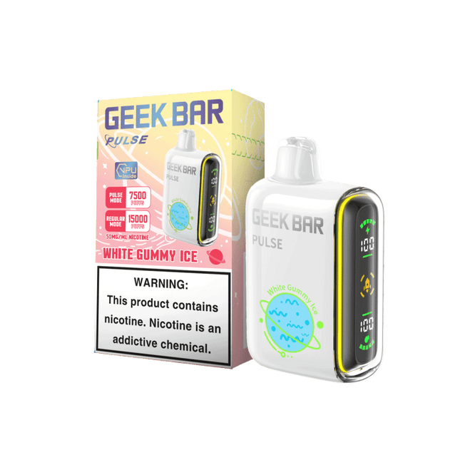 Geek Bar Pulse 15K Disposable White Gummy Ice - Virginia Vapes & Tobacco