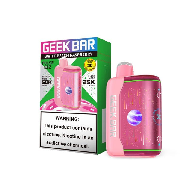 Geek Bar Pulse X2 Disposable White Peach Raspberry - Virginia Vapes & Tobacco