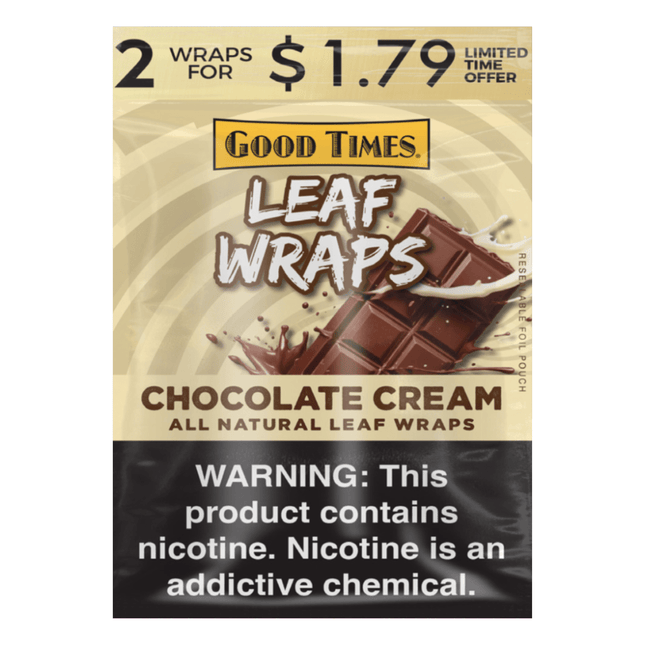 Good Times Leaf Wraps Chocolate Cream - Virginia Vapes & Tobacco