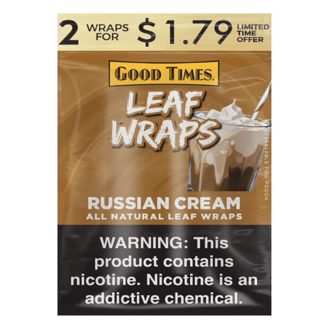 Good Times Leaf Wraps Russian Cream - Virginia Vapes & Tobacco