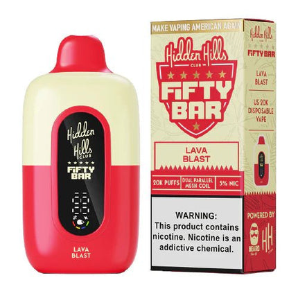 Hidden Hills X Fifty Bar 20k 5% Disposable - Virginia Vapes & Tobacco